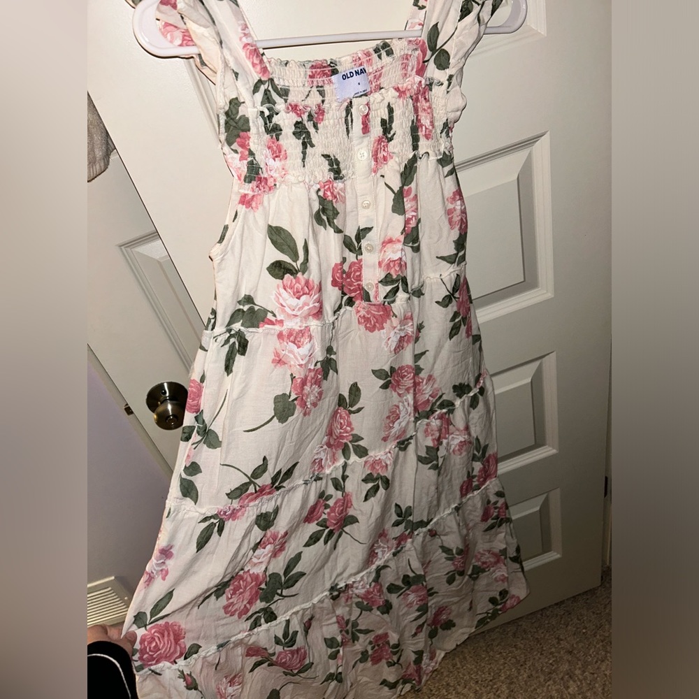 Old Navy Floral Maxi Dress - Pink and Green